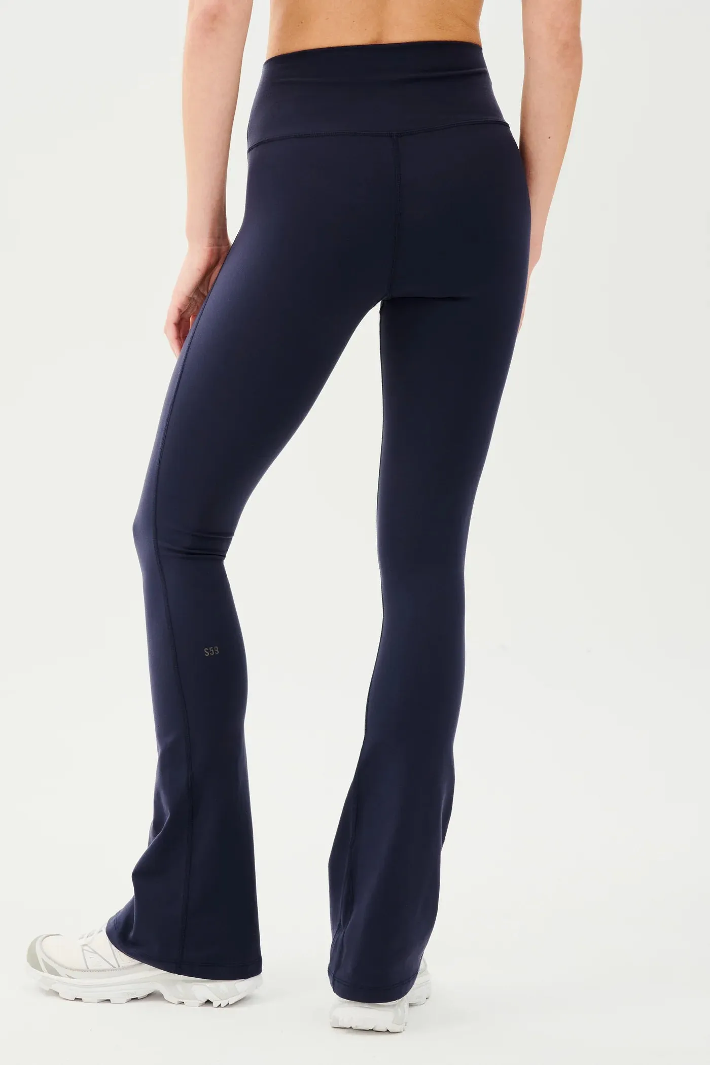 SPLITS59 - Raquel High Waist Flared Legging - Black & Indigo