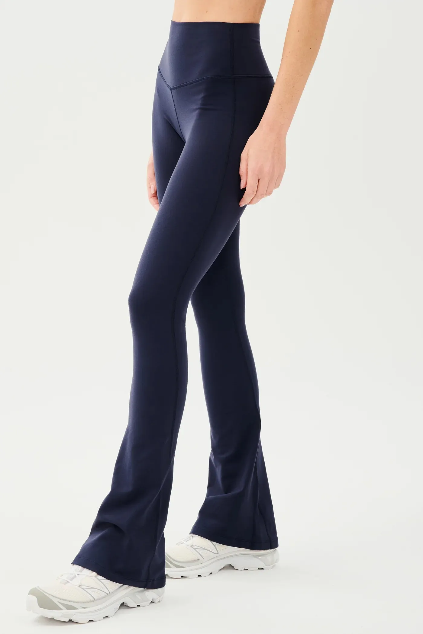 SPLITS59 - Raquel High Waist Flared Legging - Black & Indigo