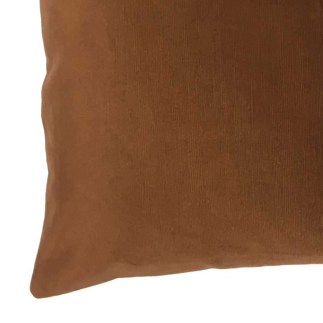 Square Velvet Pillow Cover & Insert The Pillow Collection Color: Copper Size: 20" x 20"