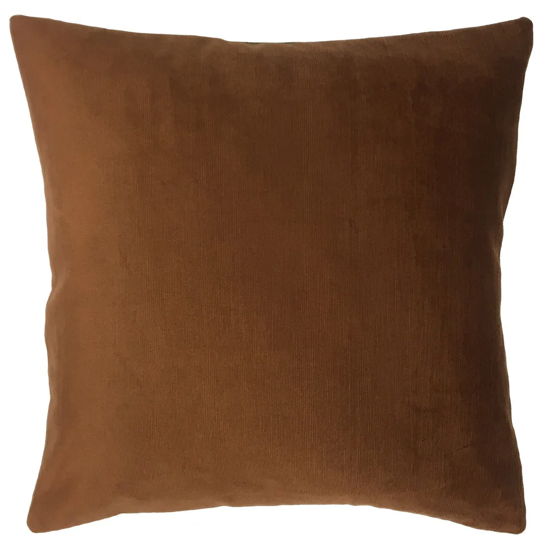 Square Velvet Pillow Cover & Insert The Pillow Collection Color: Copper Size: 20" x 20"