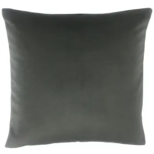 Square Velvet Pillow Cover & Insert The Pillow Collection Color: Gray Size: 22" x 22"