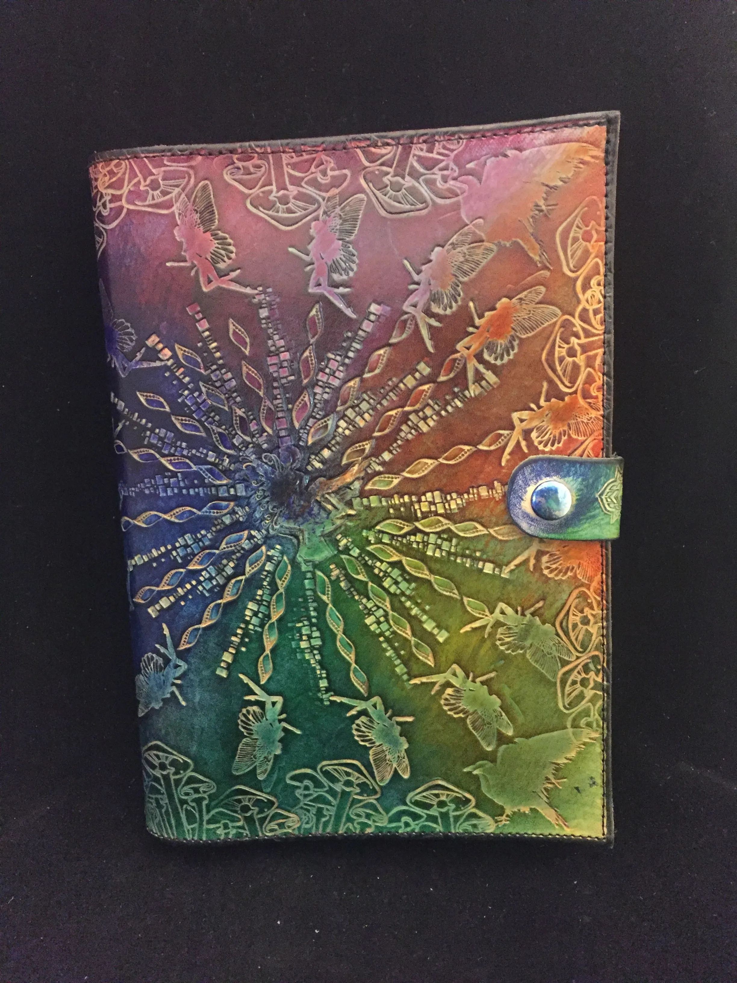 Stamped Leather Journal - Mushrooms