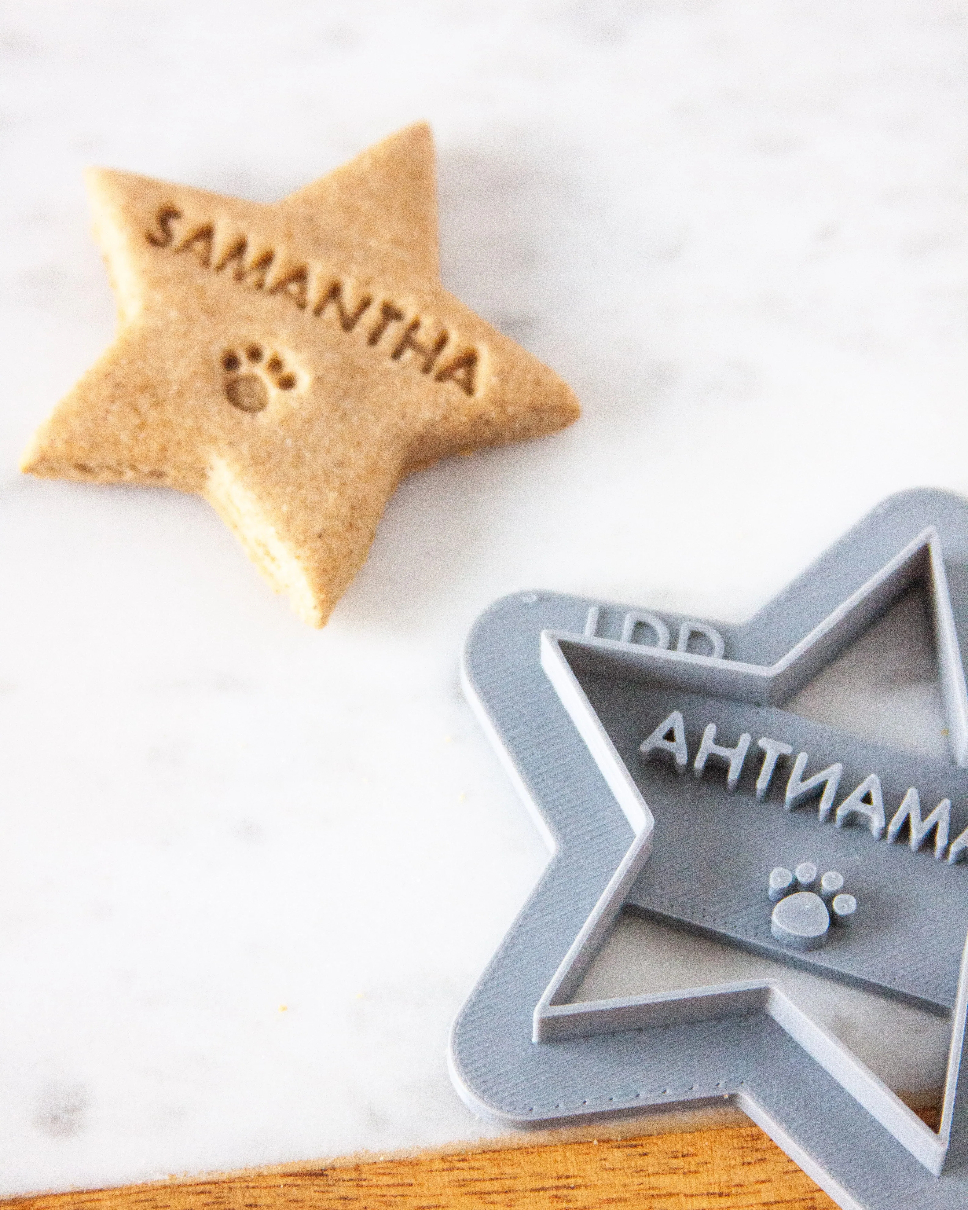 Star Shaped Dog Biscuit Cookie Cutter (Personalized)