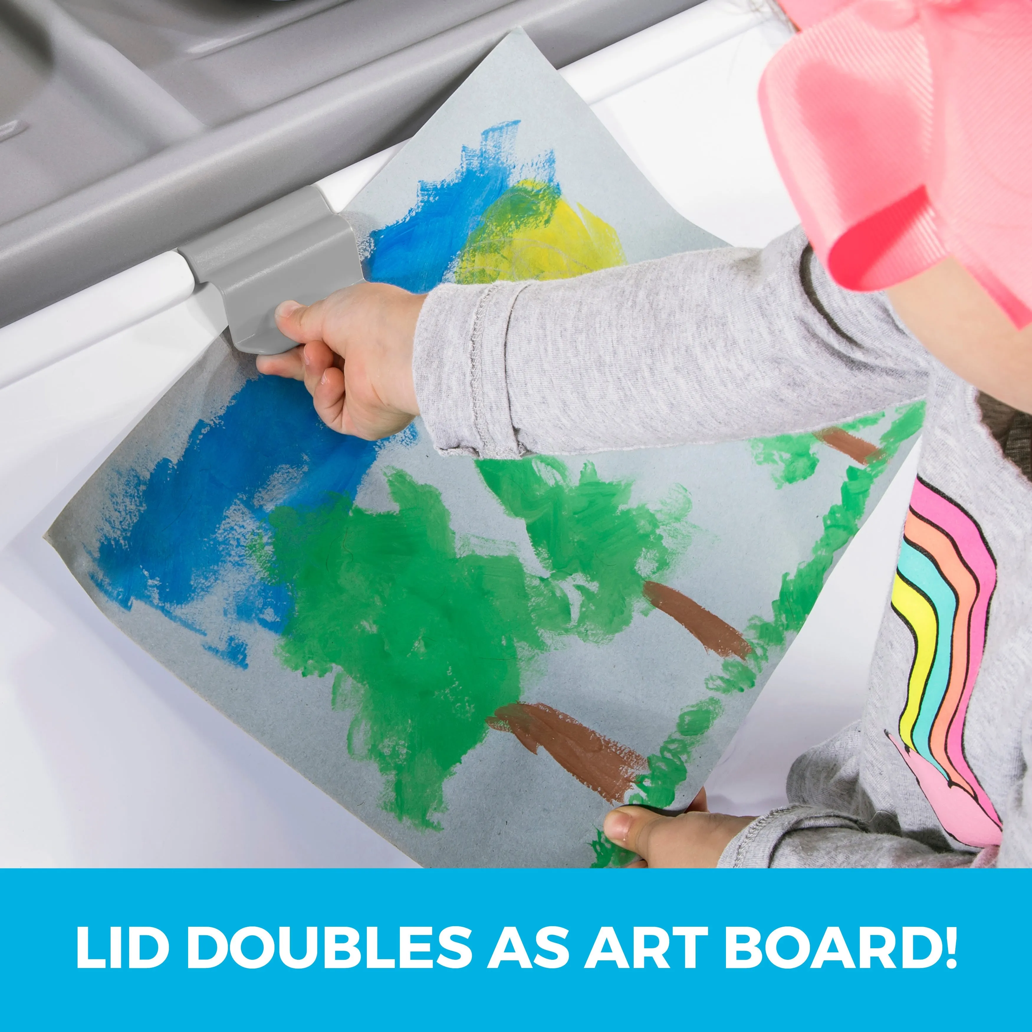 Step2 2-n-1 Toy Box & Art Lid - Gray