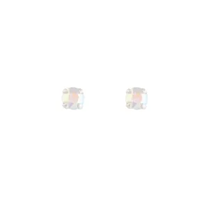 Sterling Silver Reflective Gem Earrings