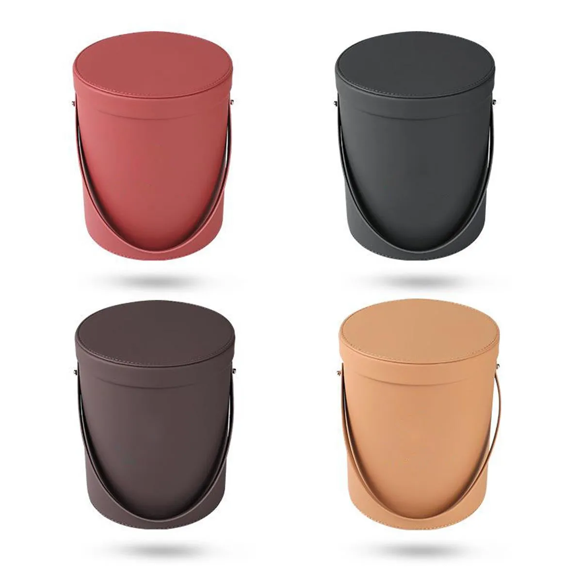 Storage Box Trash Can, Custom Fit For Your Cars, Portable Collapsible Car Trash Can, Leather Waterproof Small Mini Car Garbage Can Waste Basket, Car Accessories MB15989
