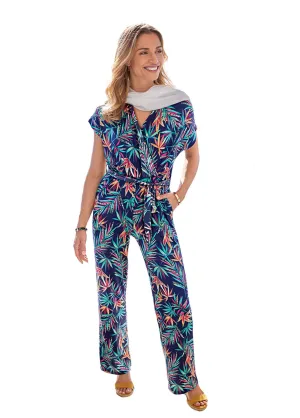 Stretch mesh jumpsuit