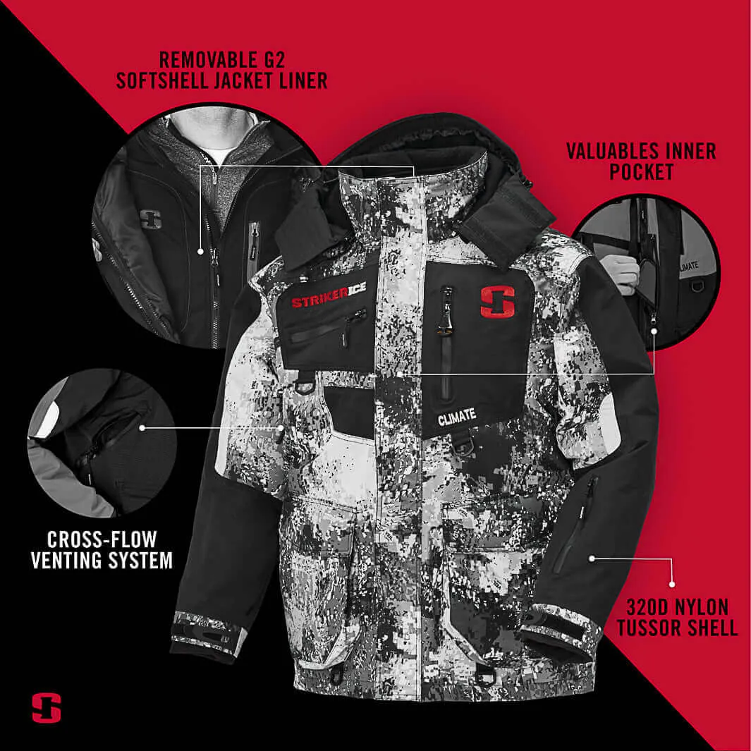 Striker Climate Ice Fishing Jacket Veil Stryk Camo