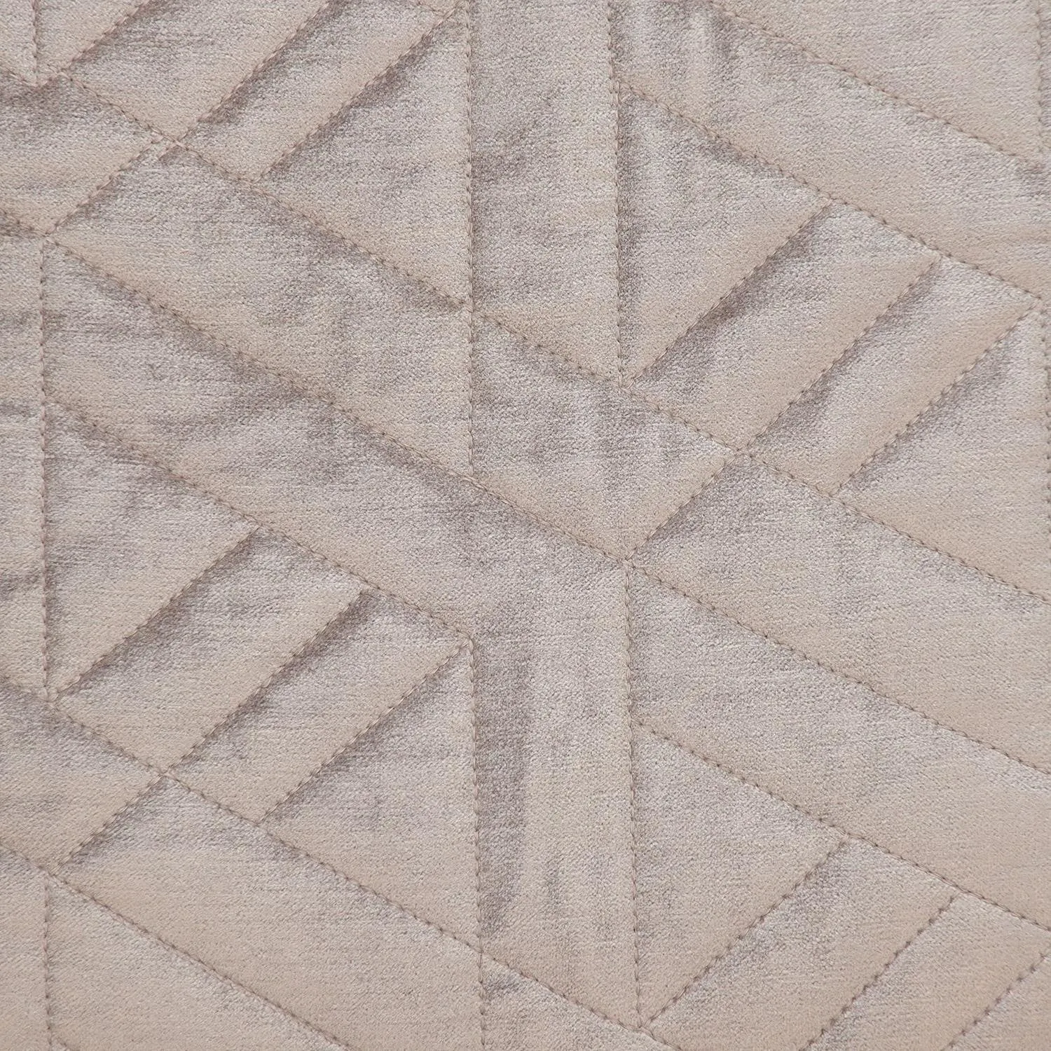 Taupe Velvet Quilted Throw Pillow