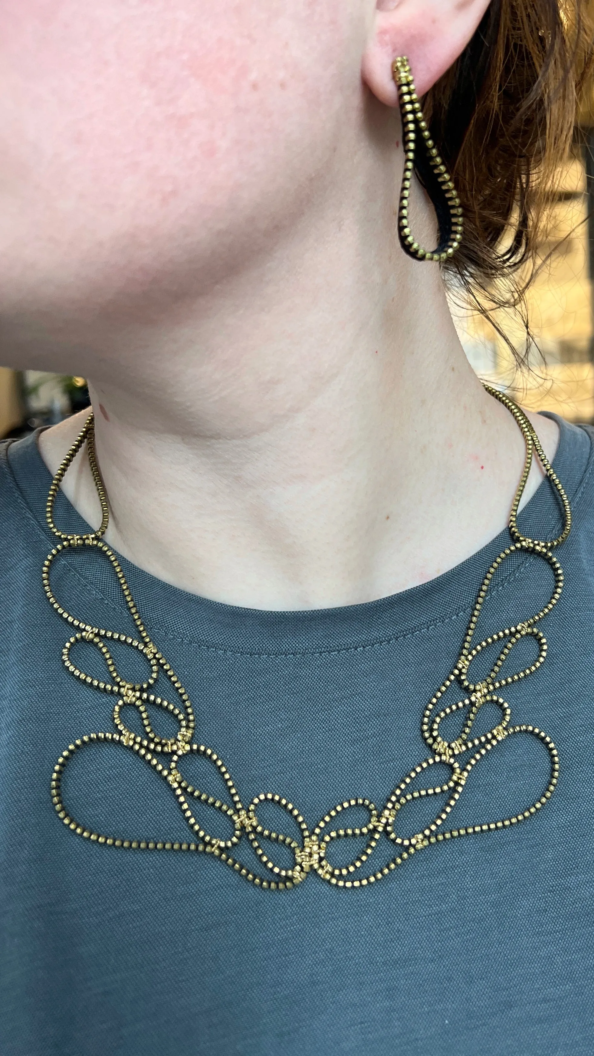 Teardrop Earrings, Large, Gold