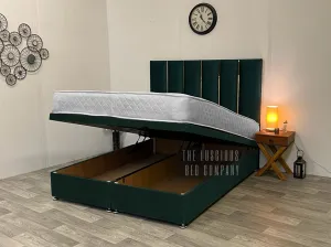 The Midnight Edition Panel Ottoman Storage Gas Lift Bed