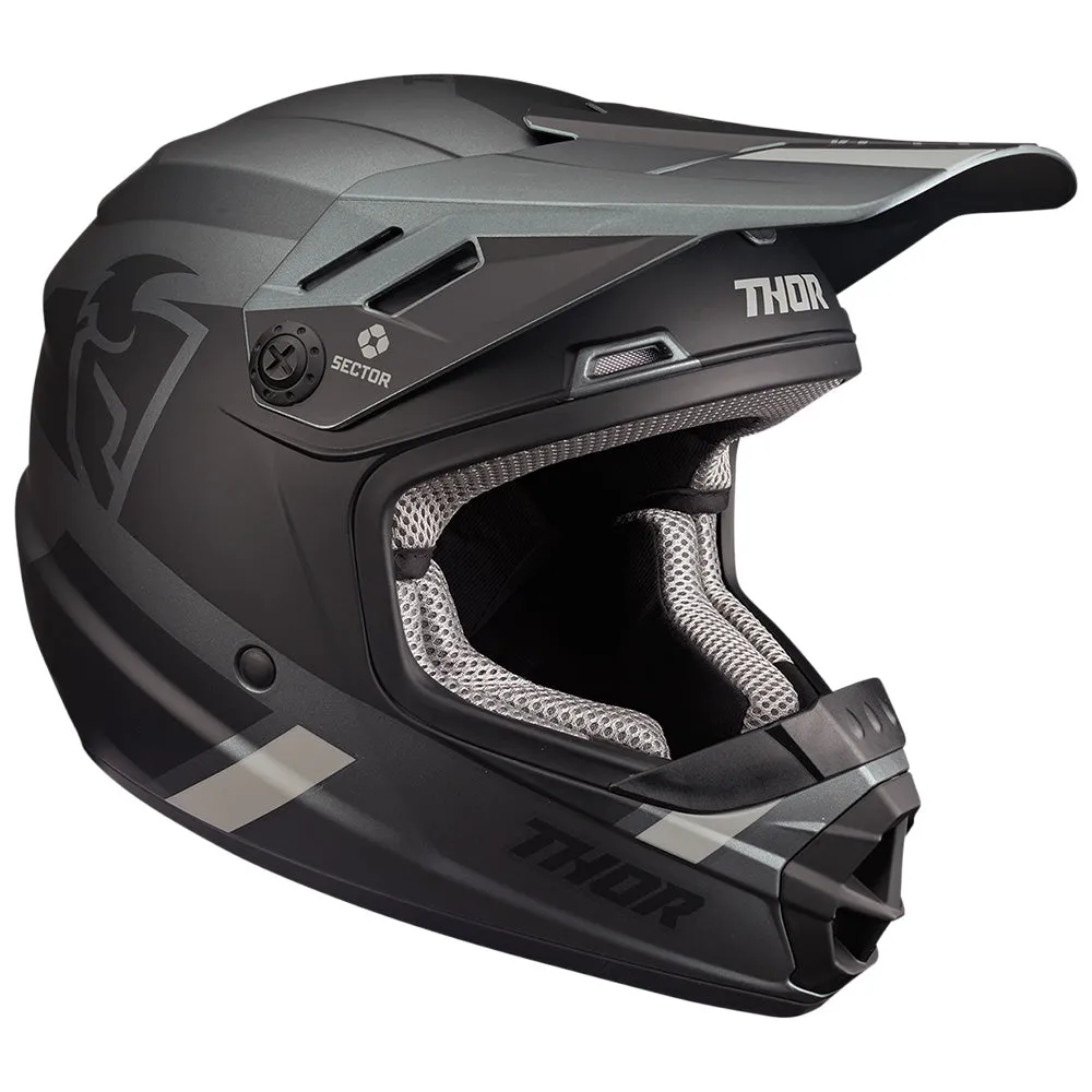 Thor Mx Sector Split Youth Helmet Charc Black