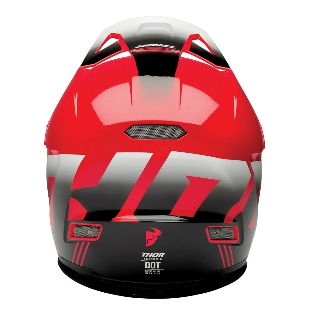 Thor Sector 2 Carv Helmet Rd/Wh