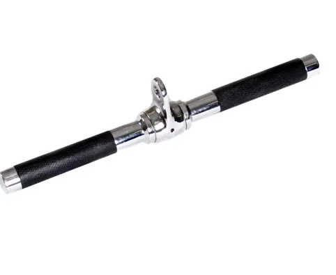 TKO 17" Chrome Cable Straight Bar with Polyurethane Round Grip
