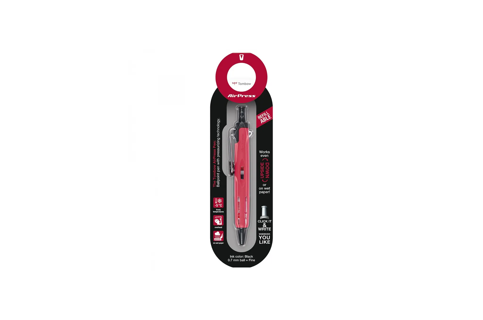 Tombow - AirPress Ballpoint Pen - Red