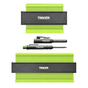 TRACER Procontour Gauge Marking Kit With Deep Hole Pencil 130mm 5" 250mm 10