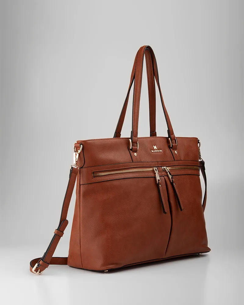 Trish Laptop Tote Work Bag   Aztec Strap
