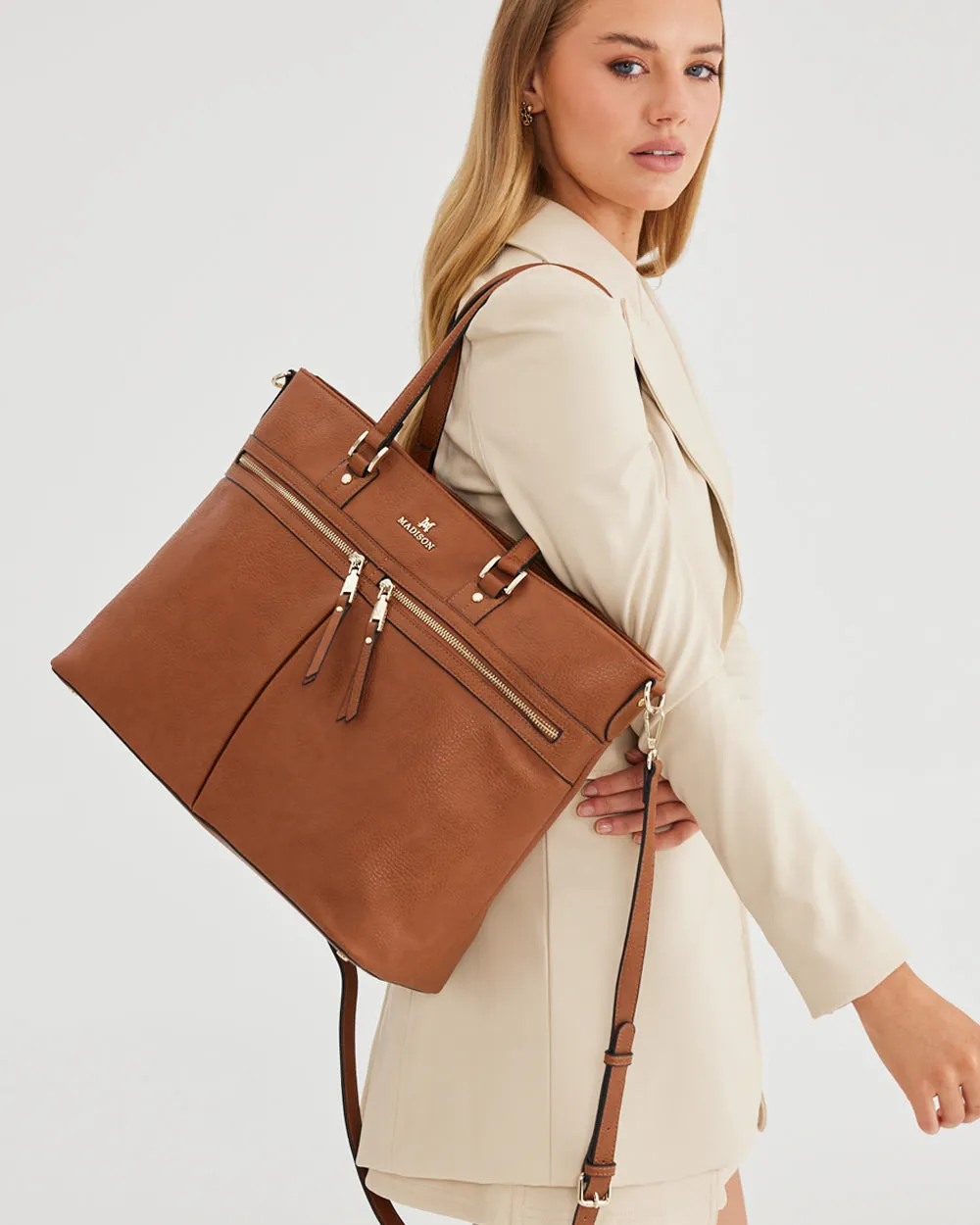 Trish Laptop Tote Work Bag   Aztec Strap