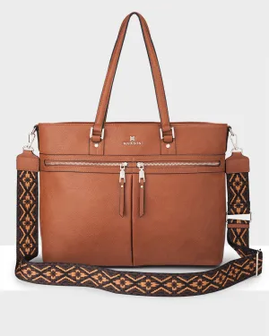 Trish Laptop Tote Work Bag   Aztec Strap