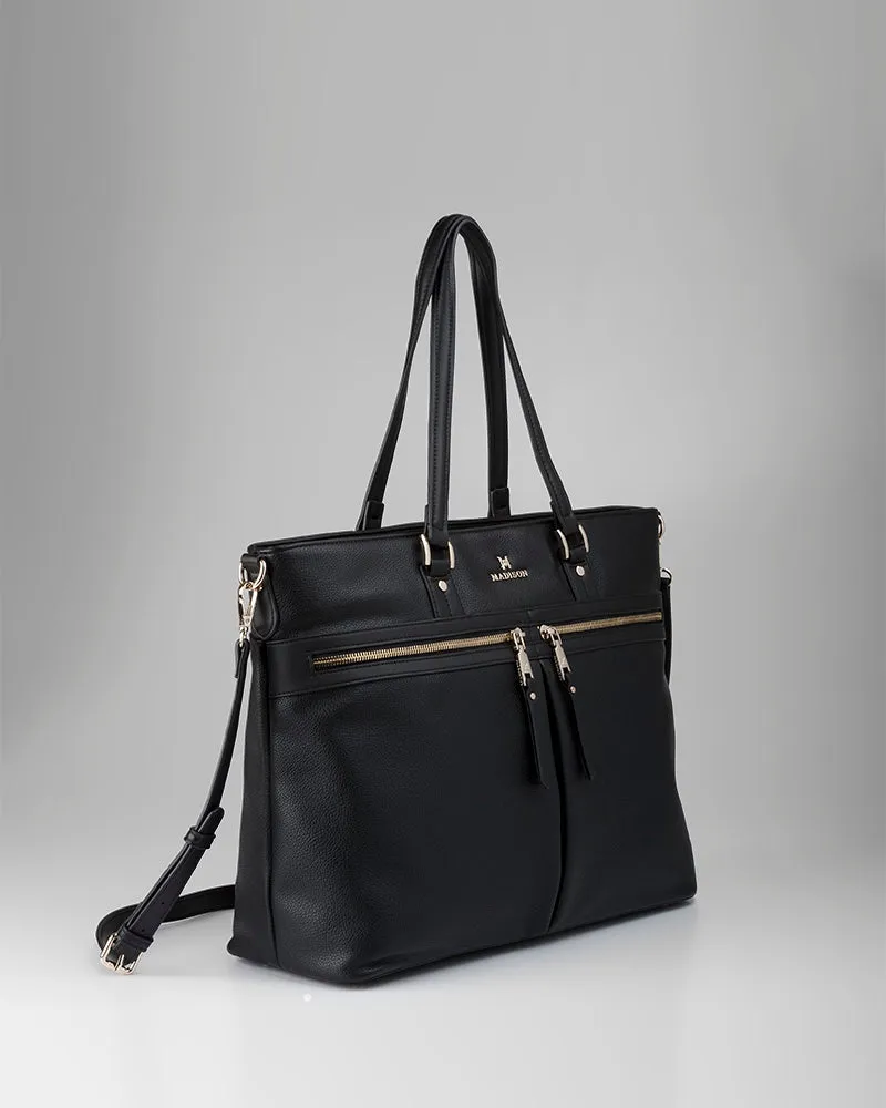 Trish Laptop Tote Work Bag   Monogram Strap
