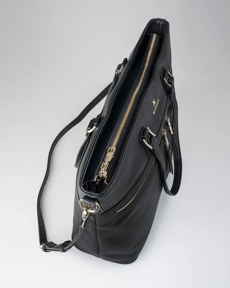 Trish Laptop Tote Work Bag   Monogram Strap