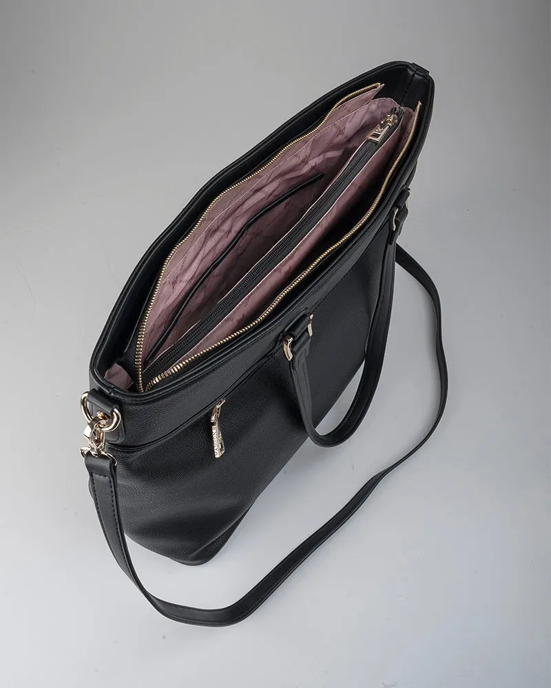 Trish Laptop Tote Work Bag   Monogram Strap