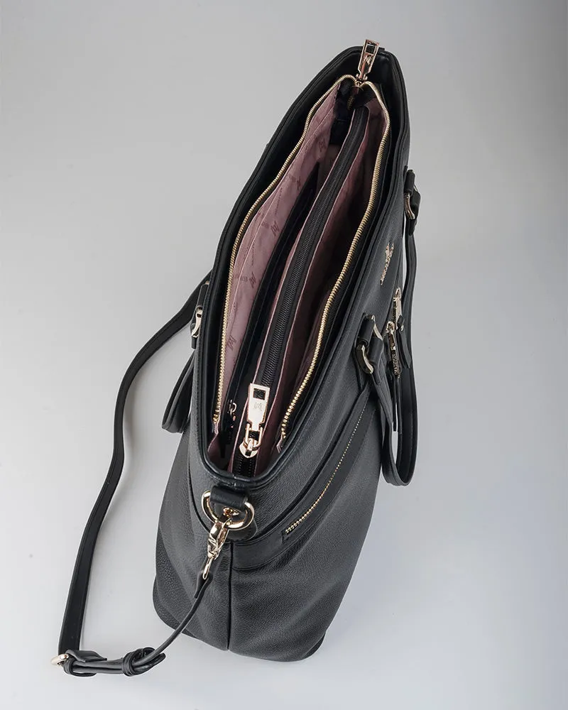 Trish Laptop Tote Work Bag   Monogram Strap