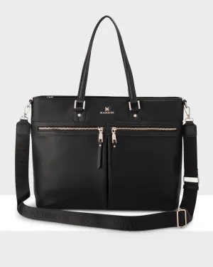 Trish Laptop Tote Work Bag   Monogram Strap