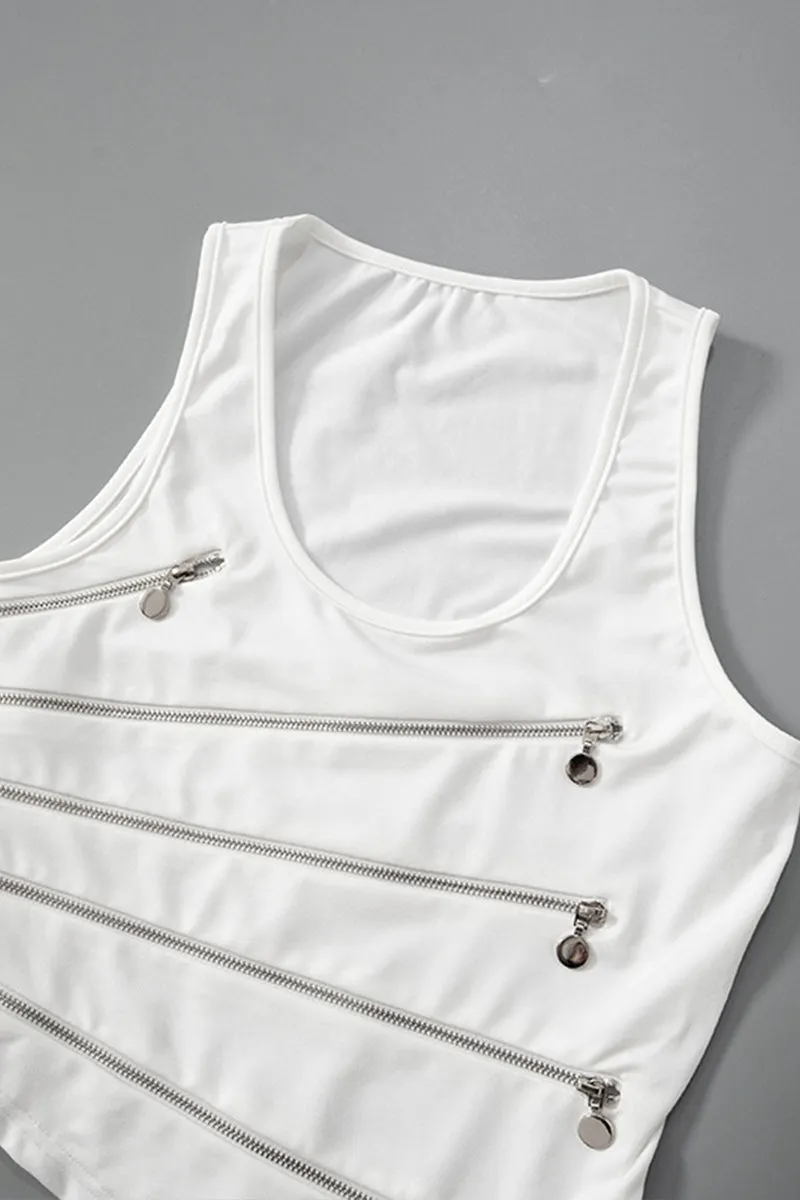 TS3131 Zippers Tank Top