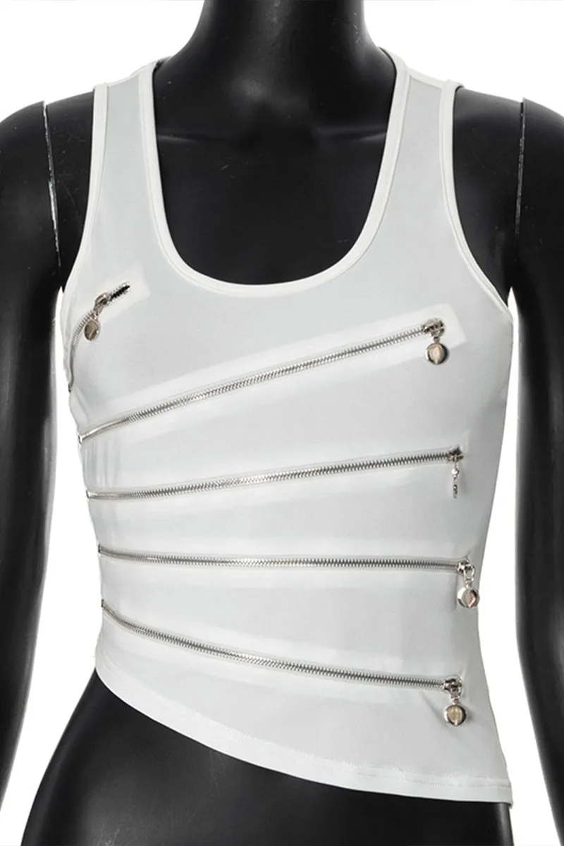 TS3131 Zippers Tank Top