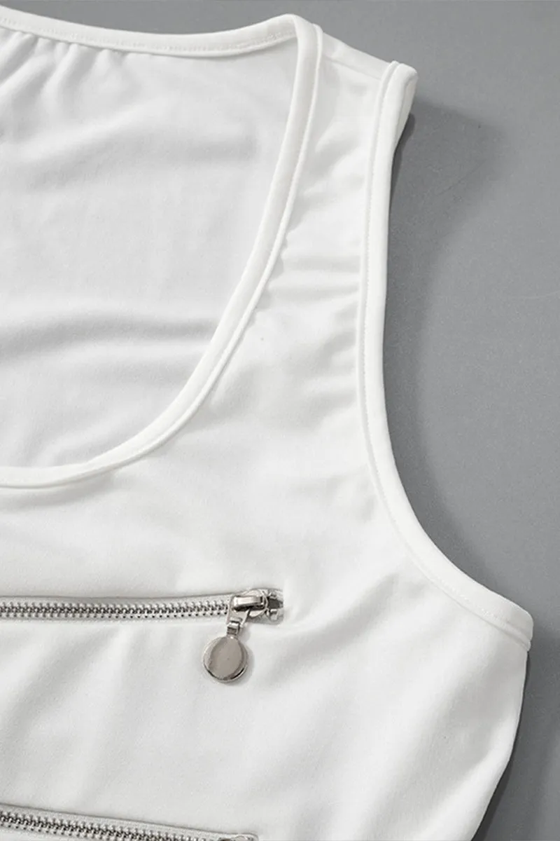 TS3131 Zippers Tank Top