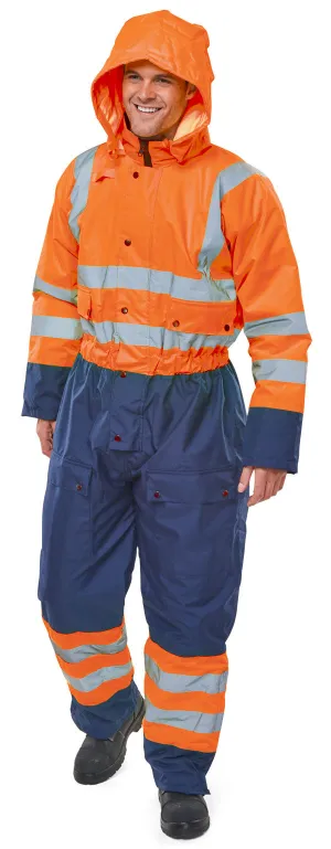 TWO TONE HIVIZ THERMAL WATERPROOF COVERALL