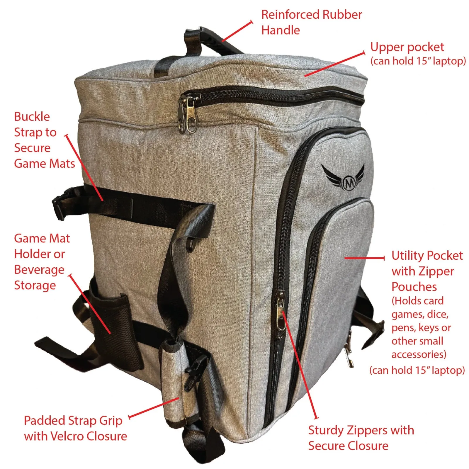 Ultimate Game Night Backpack Bag -Purple