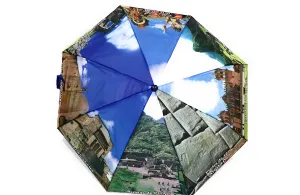 Umbrella Printed Cusco, Peru Archeological Sites. Inca Culture design. 100% Polyester