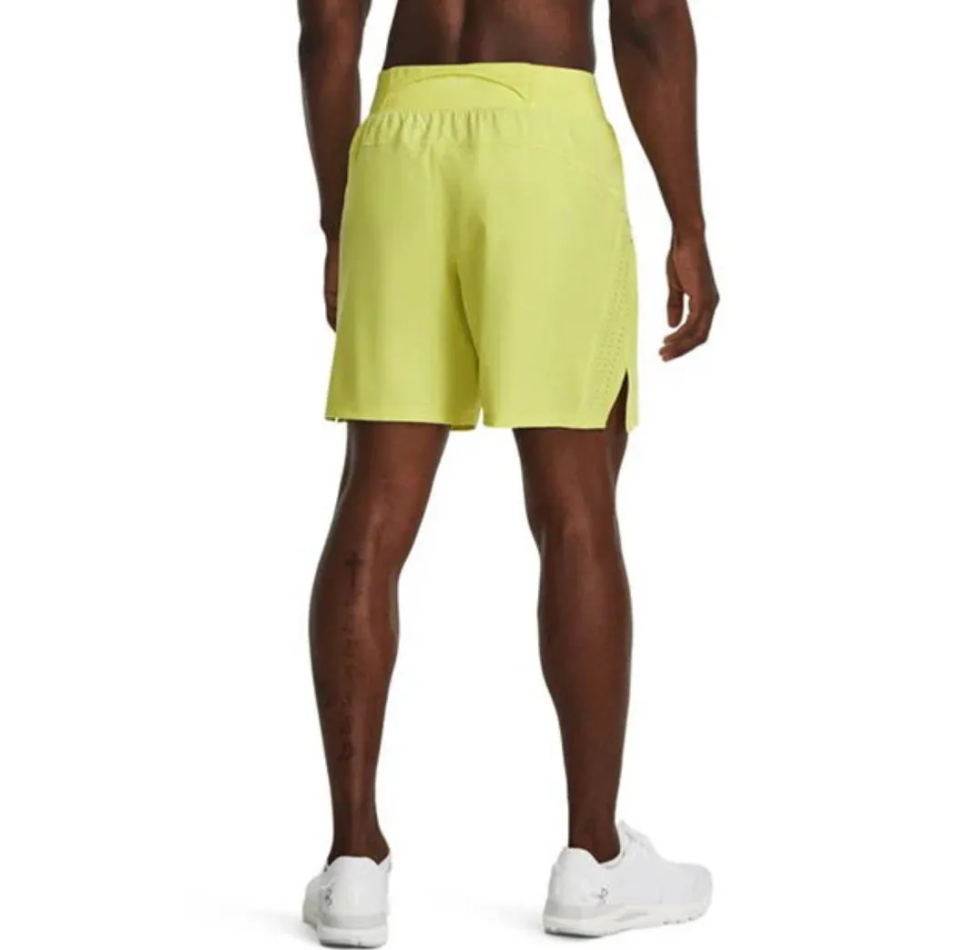 UNDER ARMOUR LAUNCH 7” SHORTS - LIME YELLOW