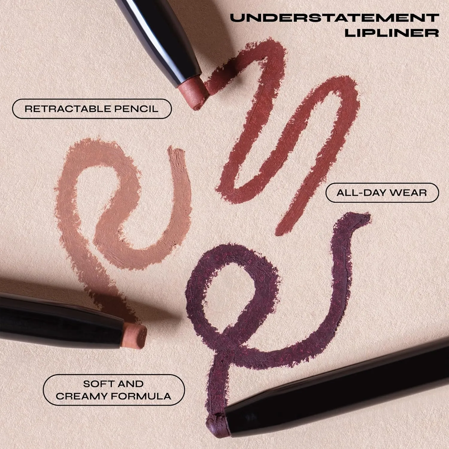 Understatement Lipliner Pencil - Highly Pigmented Retractable Soft, Easy to Use for Makeup
