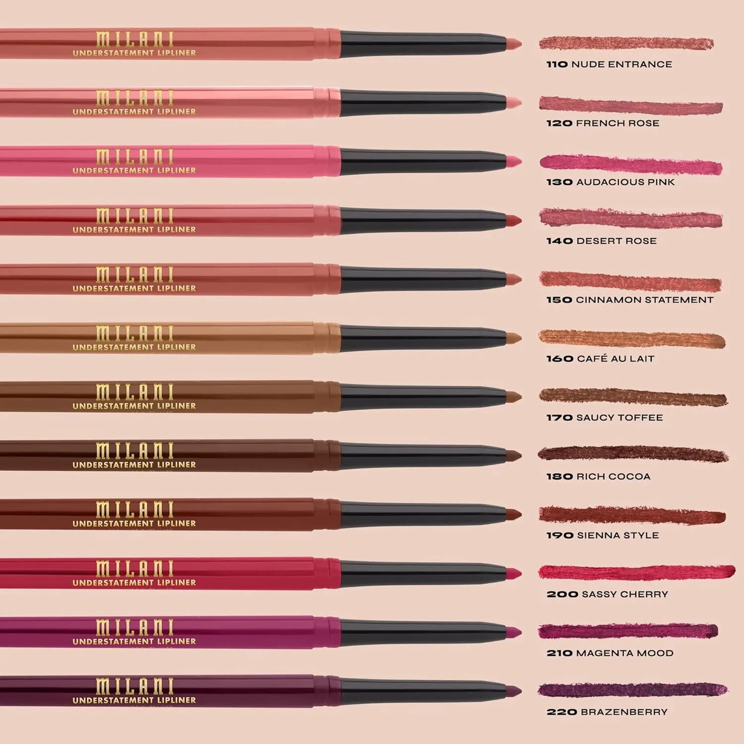 Understatement Lipliner Pencil - Highly Pigmented Retractable Soft, Easy to Use for Makeup