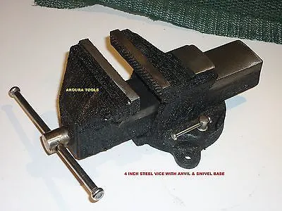 VICE BENCH TYPE 100 mm / 4"  STEEL WITH SWIVEL BASE AND ANVIL- NEW IN BOX