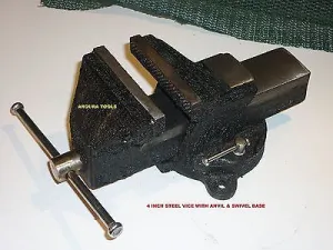 VICE BENCH TYPE 100 mm / 4"  STEEL WITH SWIVEL BASE AND ANVIL- NEW IN BOX