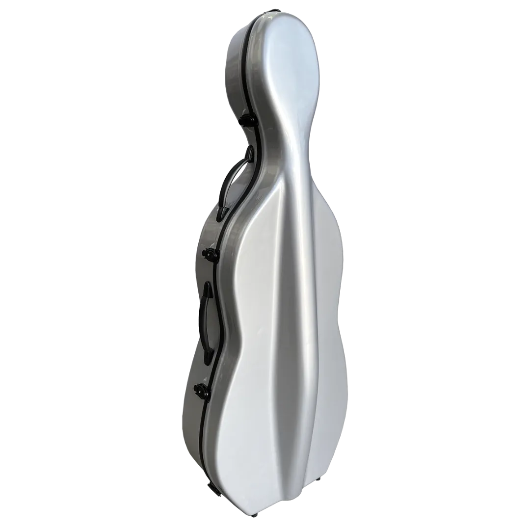 Vivo Deluxe Fibreglass Cello Case 4/4 Silver