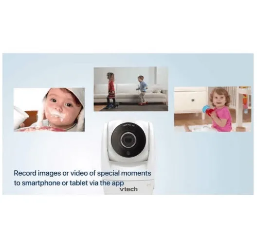 VTech 5" Smartphone/Tablet HD Baby Monitor w/Tilt/Pan Camera-Wi-Fi Remote Access