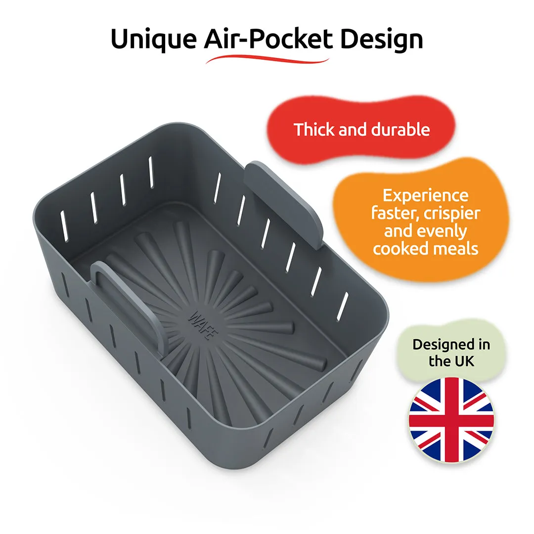 WAFE Silicone Air Fryer Ninja Liner 2PACK- Black