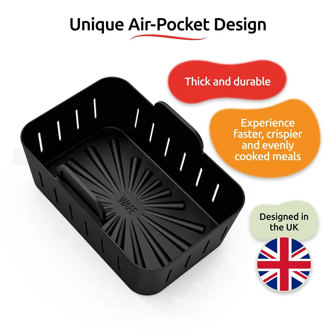WAFE Silicone Air Fryer Ninja Liner 2PACK- Black