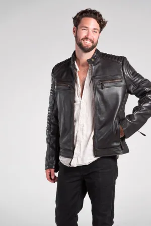 Wakefield Leather Motorcycle Jacket (Armoured)