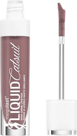 Wet n Wild MegaLast Liquid Catsuit High-Shine Lipstick Purple Mauve Over Girl