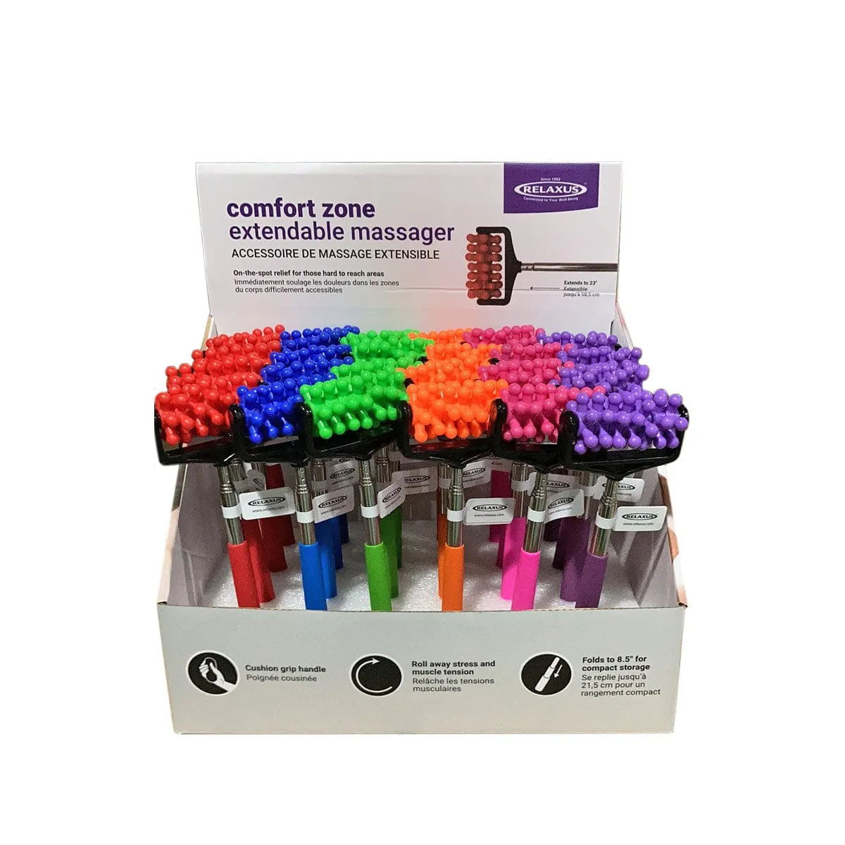 Wholesale Comfort Zone Extendable Massager - Displayer of 24