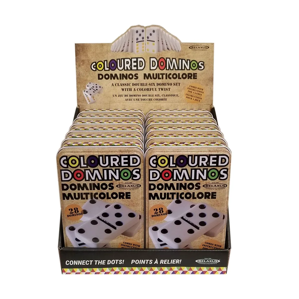 Wholesale Double Six Dominoes Displayer of 12
