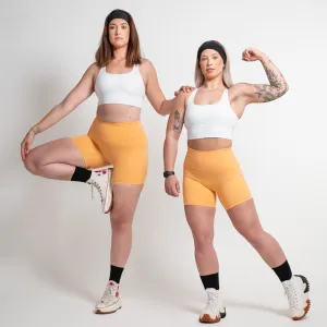 Women Gym Shorts Orange