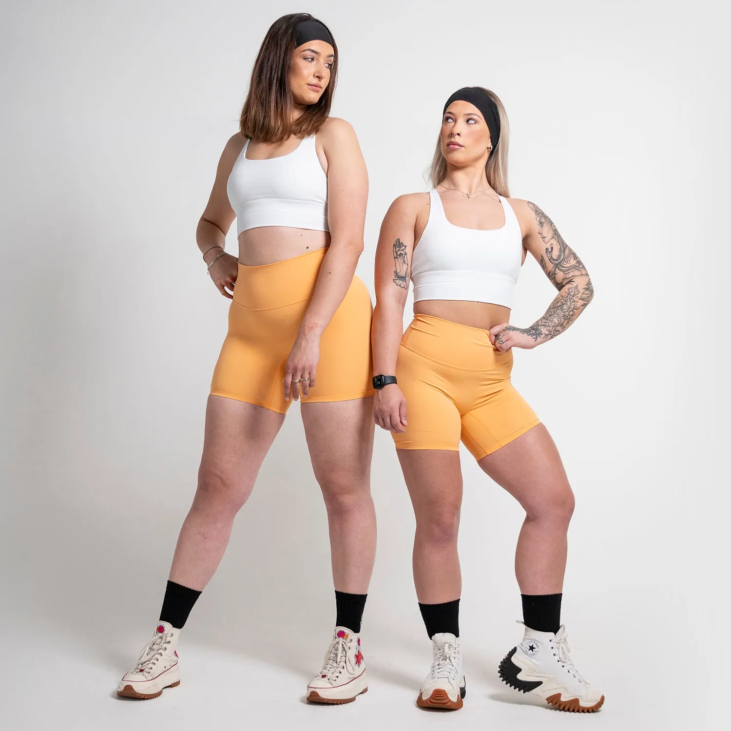 Women Gym Shorts Orange