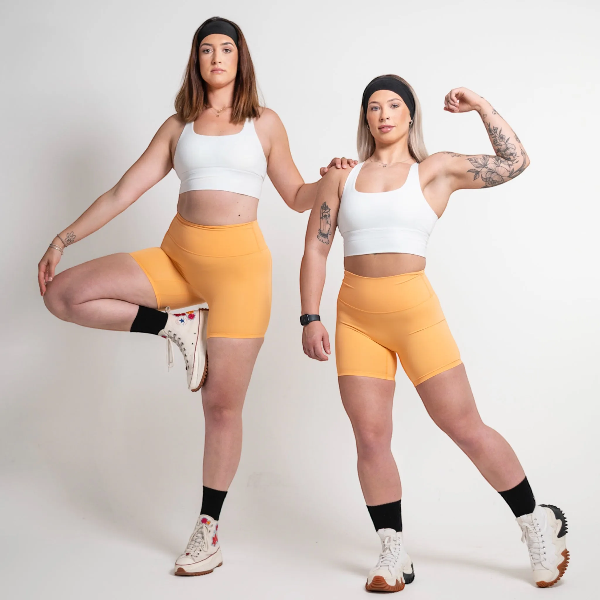Women Gym Shorts Orange